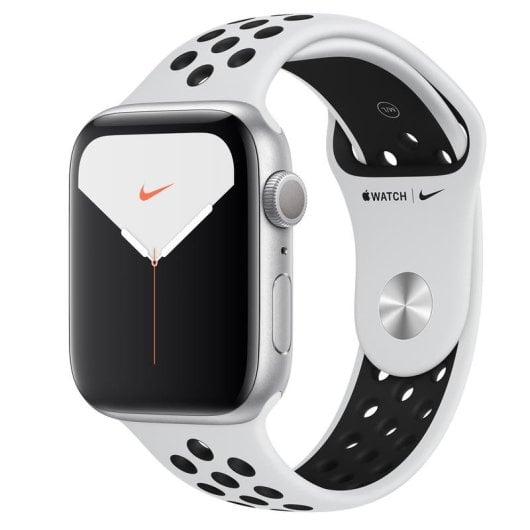 Apple Watch Nike Series 5 GPS 44mm Aluminio Gris con Correa Deportiva Pure Platinum/Negra