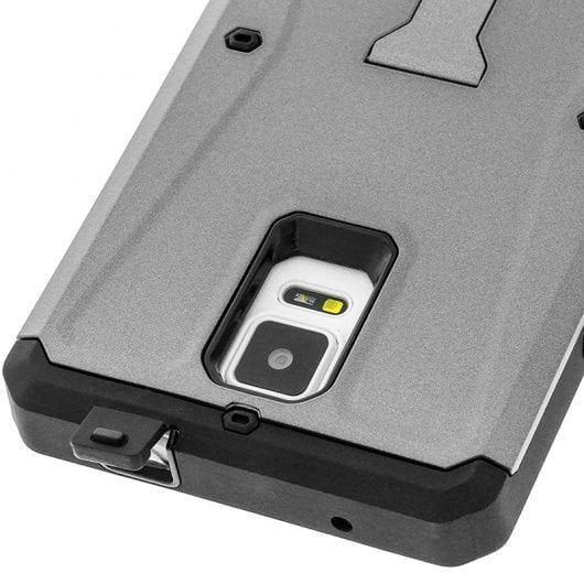Avizar Funda Protectora Gris Antigolpes con Función Soporte para Samsung Galaxy Note 4