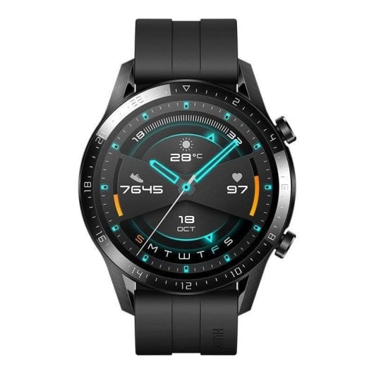 Huawei Watch GT 2 Bluetooth GPS 46mm AMOLED Schwarz L Wasserdicht bis 5 ATM Pulssensor