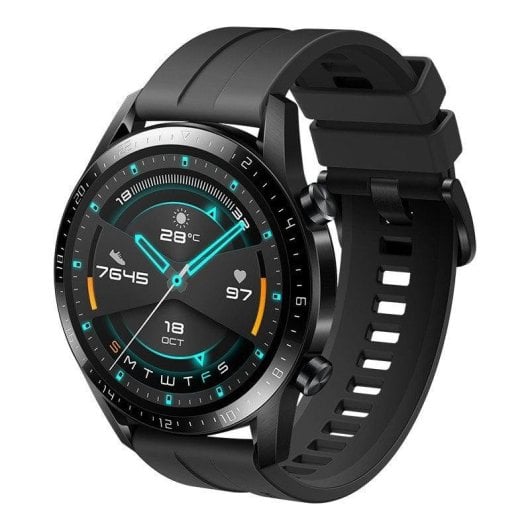 Huawei Watch GT 2 Bluetooth GPS 46mm AMOLED Schwarz L Wasserdicht bis 5 ATM Pulssensor