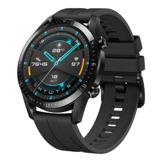 Huawei Watch GT 2 Bluetooth GPS 46mm AMOLED Schwarz L Wasserdicht bis 5 ATM Pulssensor