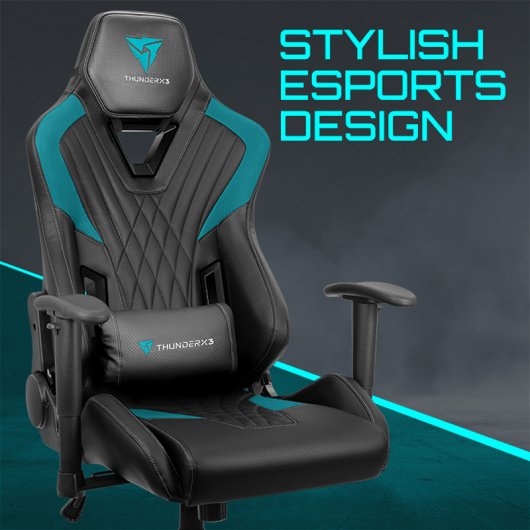 Chaise de jeu ThunderX3 DC3 turquoise/noir