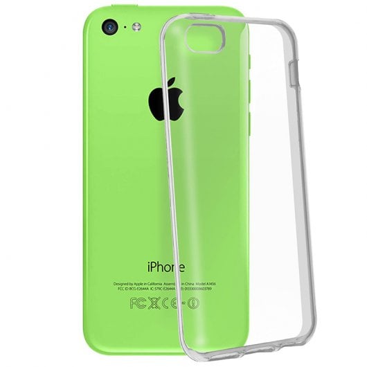 Avizar Funda Protectora de Silicona Ultrafina Transparente para iPhone 5C