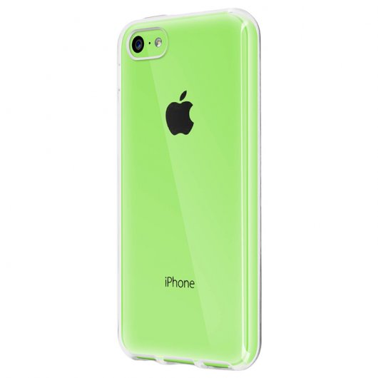 Avizar Funda Protectora de Silicona Ultrafina Transparente para iPhone 5C