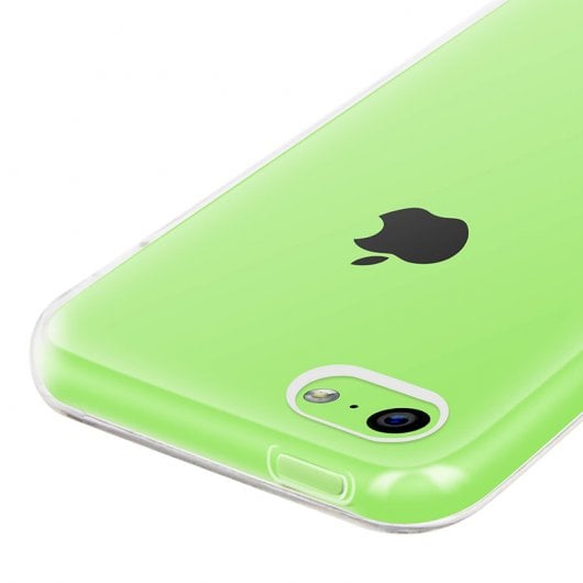 Avizar Funda Protectora de Silicona Ultrafina Transparente para iPhone 5C