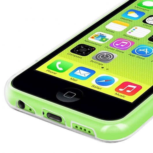 Avizar Funda Protectora de Silicona Ultrafina Transparente para iPhone 5C