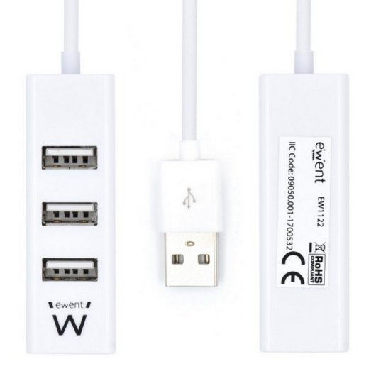 Ewent EW1122 Schnittstellen-Hub USB 2.0 Weiß