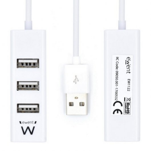 Ewent Mini-Hub 4 Porte USB 2.0 Bianco