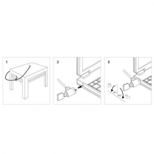Cavo di sicurezza per laptop Ewent con 2 chiavi