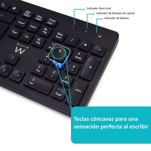 Kit tastiera e mouse wireless Ewent