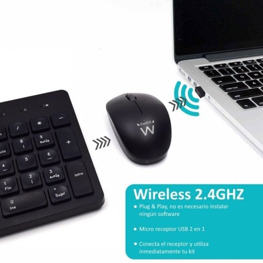 Kit tastiera e mouse wireless Ewent