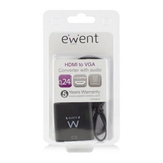 Ewent EW9864 Convertidor HDMI a VGA con Audio