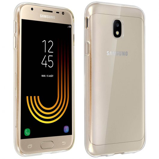 Coque de protection en silicone transparente ultra fine Avizar pour Samsung Galaxy J3 2017