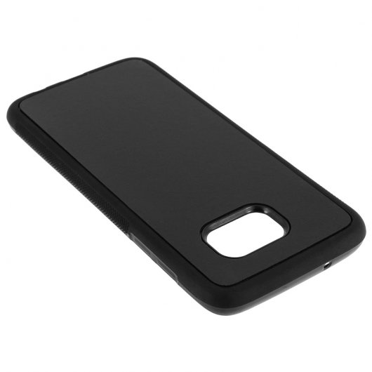 Avizar Funda Protectora de Silicona Negra con Ventosa para Samsung Galaxy S7 Edge