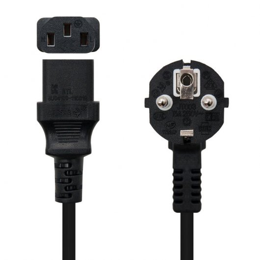 Nanocable Cable de Alimentación CPU CEE7 Macho/C13 Hembra 3m Negro