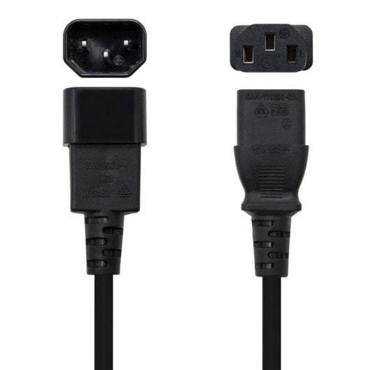 Nanocable Cable de Alimentación CPU C13 Hembra/C14 Macho 5m Negro