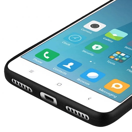 Avizar Funda Protectora de Silicona Negra Flexible para Xiaomi Redmi Note 4 / 4X