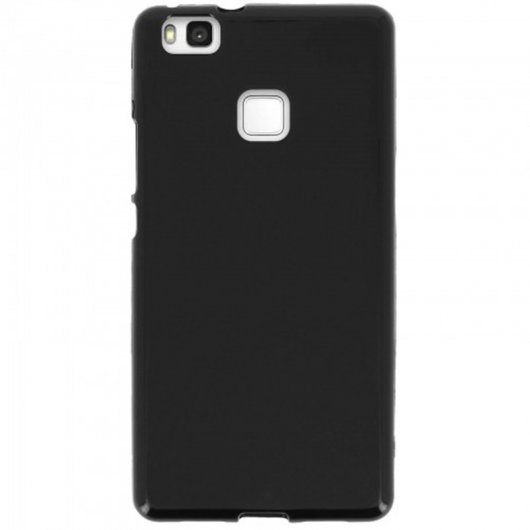 Avizar Funda Protectora de Silicona Negra Flexible para Huawei P9 Lite