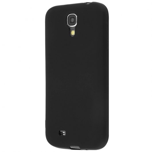 Avizar Funda Protectora de Silicona Flexible Negro Mate para Samsung Galaxy S4