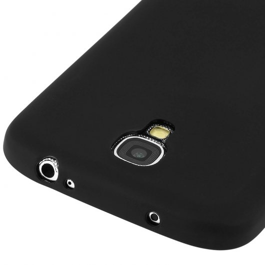 Avizar Funda Protectora de Silicona Flexible Negro Mate para Samsung Galaxy S4