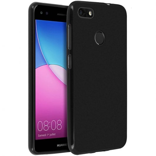 Avizar Funda Protectora de Silicona Flexible Negro Mate para Huawei Y8 Pro 2017 / P9 Lite Mini
