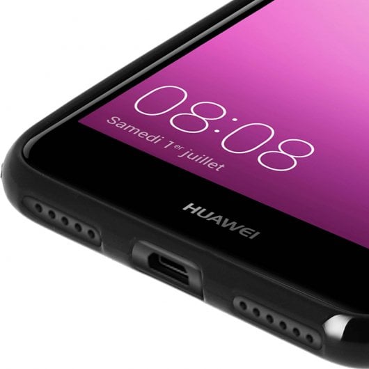 Avizar Funda Protectora de Silicona Flexible Negro Mate para Huawei Y8 Pro 2017 / P9 Lite Mini