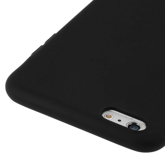 Avizar Funda Protectora de Silicona Flexible Negro Mate para iPhone 6 Plus, iPhone 6S Plus