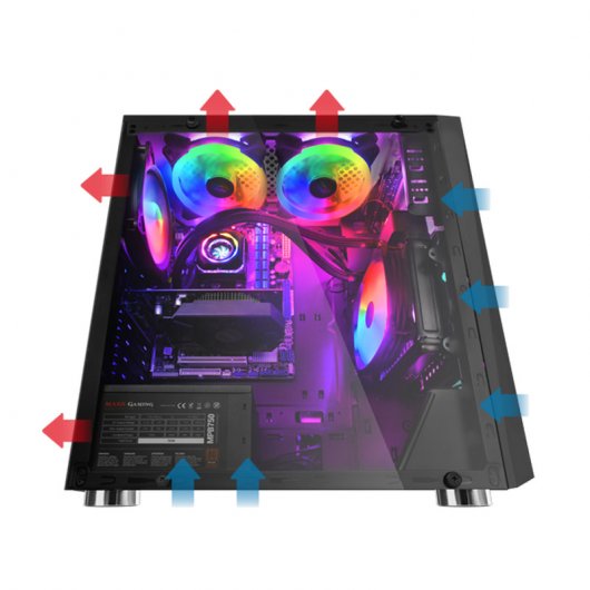 Mars Gaming MCL RGB Cristal Templado USB 3.0