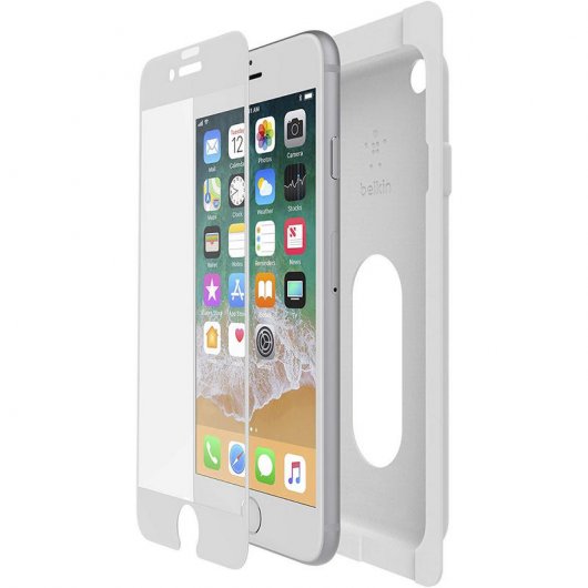 Belkin ScreenForce TemperedCurve Protector Cristal Templado Bordes Curvos Blancos para iPhone 6/7/8