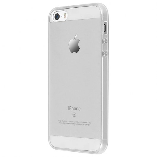 Avizar Capa Protetora de Silicone Transparente Ultra-Fina para iPhone 5 / 5S / SE