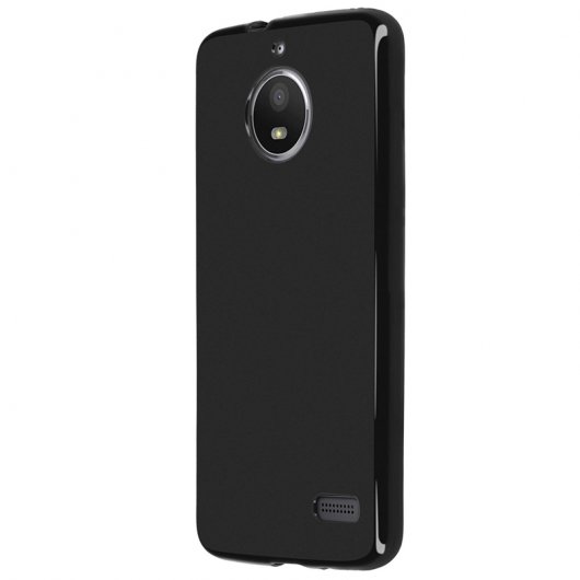 Avizar Funda Protectora de Silicona Negra Flexible para Motorola Moto E4