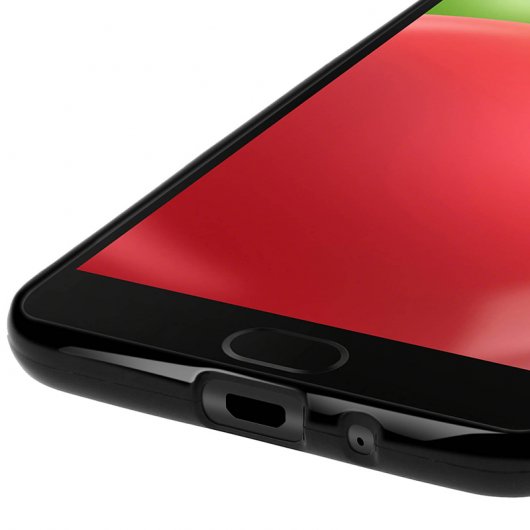 Avizar Funda Protectora de Silicona Negra Flexible para Motorola Moto E4