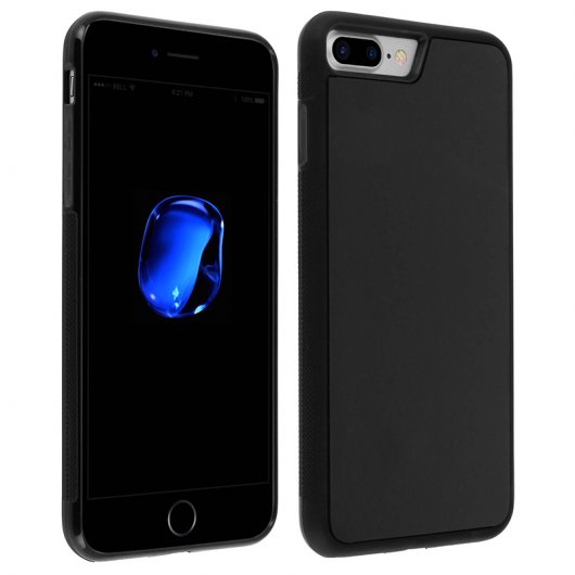 Avizar Funda Protectora de Silicona Negra con Ventosa para iPhone 7 Plus / iPhone 8 Plus
