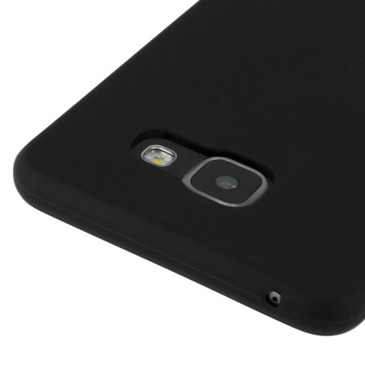 Avizar Funda Protectora Negra de Silicona Ultrafina Mate para Samsung Galaxy A5 2016
