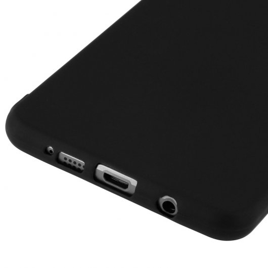 Avizar Funda Protectora Negra de Silicona Ultrafina Mate para Samsung Galaxy A5 2016