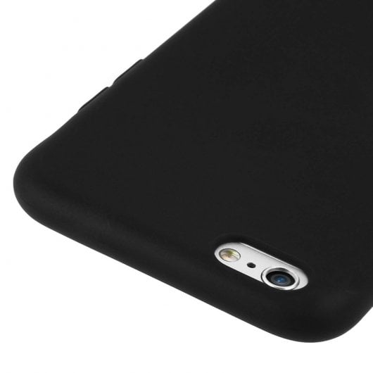 Avizar Funda Protectora de Silicona Negra Mate Ultrafina para iPhone 6 / iPhone 6S