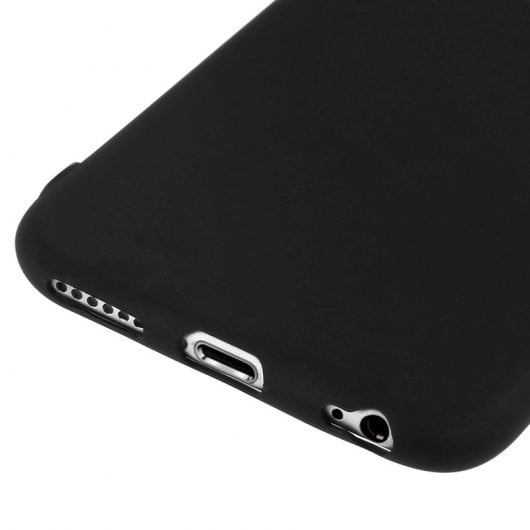 Avizar Funda Protectora de Silicona Negra Mate Ultrafina para iPhone 6 / iPhone 6S