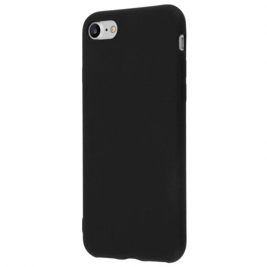 Avizar Capa Protetora de Silicone Preta Fosca Ultra-Fina para iPhone 7 / 8