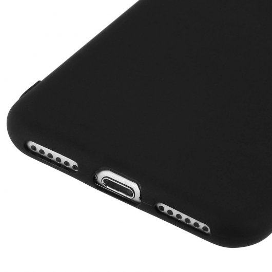 Avizar Capa Protetora de Silicone Preta Fosca Ultra-Fina para iPhone 7 / 8