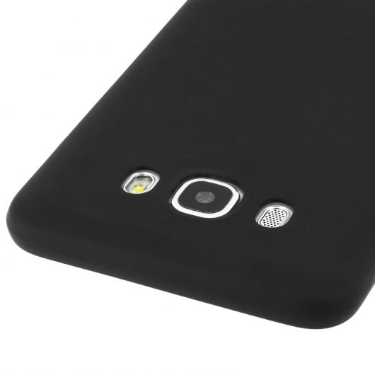 Avizar Funda Protectora de Silicona Negra Mate Ultrafina para Samsung Galaxy J5 2016