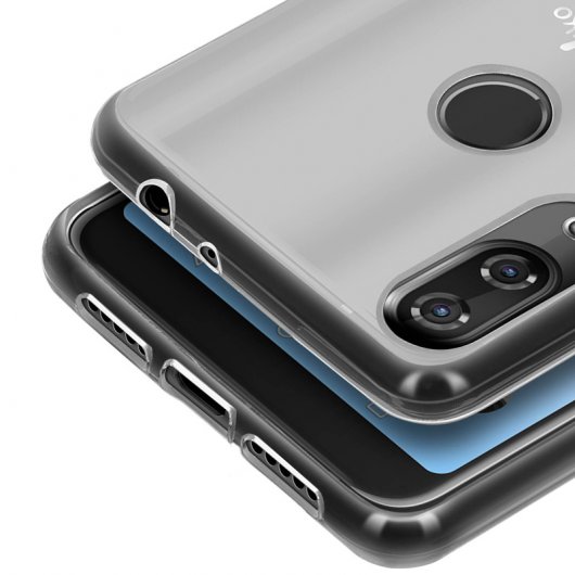 Avizar Funda Protectora de Silicona Flexible Antihuellas Semitransparente para Wiko View 2 Pro