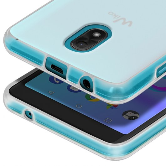 Avizar Funda Protectora de Silicona Flexible Antihuellas Semitransparente para Wiko Jerry 3