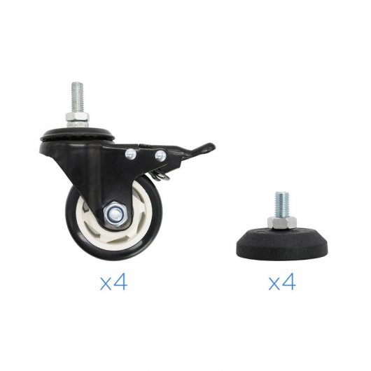 TooQ FS20200M-B Supporto TV da Pavimento con Ruote 60"-105" Vesa 1000x600 Max 100Kg