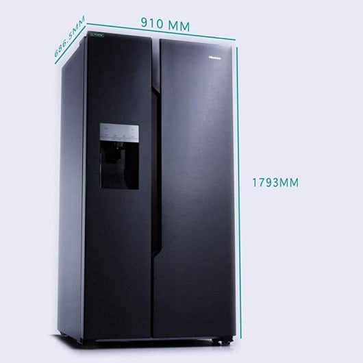 Hisense RS694N4TF2 Frigorífico Americano Total No Frost A++ Negro