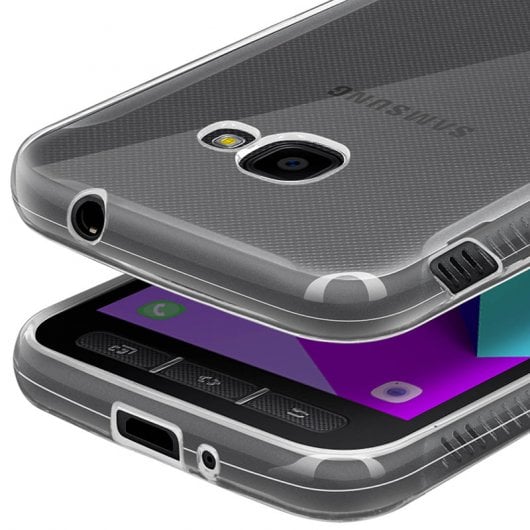 Custodia protettiva in silicone flessibile anti-impronte semitrasparente Avizar per Samsung Galaxy Xcover 4