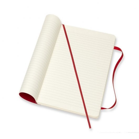 Moleskine Classic Grand Carnet 192 Pages Lignées Couverture Souple Rouge