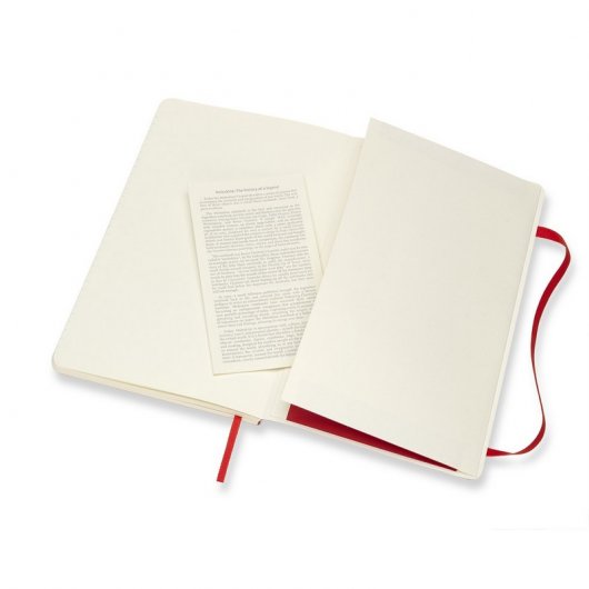Moleskine Classic Grand Carnet 192 Pages Lignées Couverture Souple Rouge