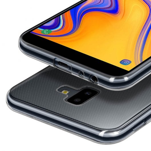 Avizar Funda Protectora de Silicona Flexible Transparente para Samsung Galaxy J6 Plus