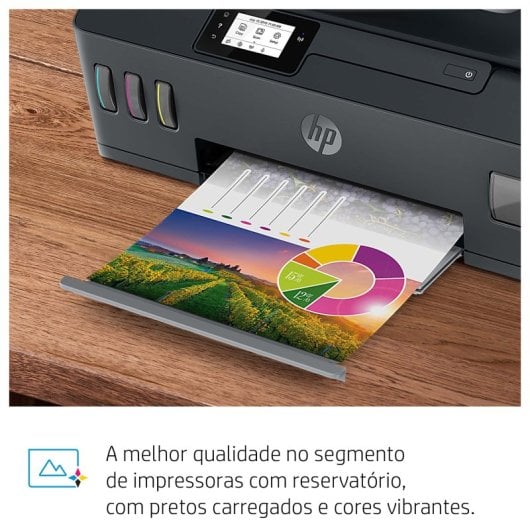Multifunções HP Smart Tank Plus 655 Jato de Tinta Color WiFi Fax ADF Tanque Inclusivo