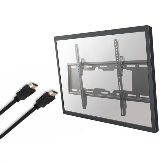 Pack Equip Support TV 37"-70" Low Profile VESA 600x400 Max 50Kg + Câble HDMI 2.0b 5m